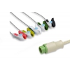 Kabel kompletny EKG do Siemens, 5 odprowadzeń, klamra, wtyk 10 pin